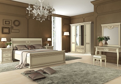 Спальня Изотта 5, тип кровати Корпусные, цвет Валенсия